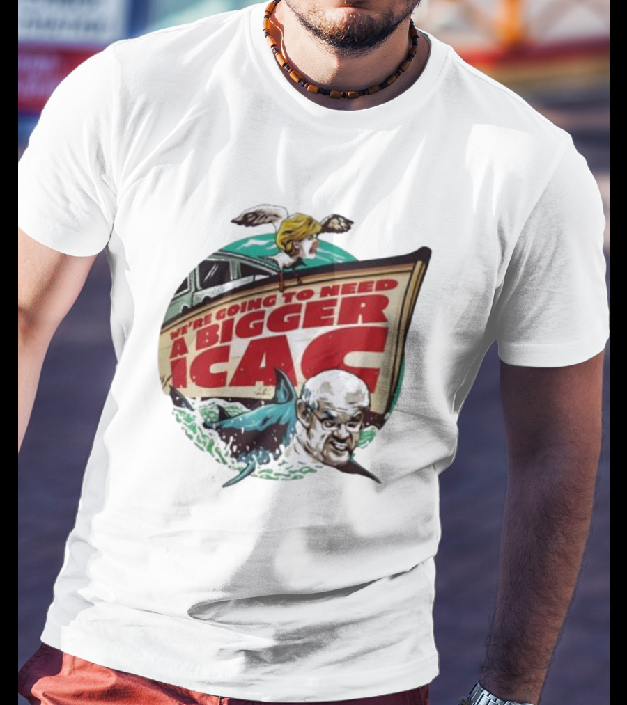Van Badham We’re Going To Need A Bigger ICAC Political Satire With Shark And Boat T-Shirt