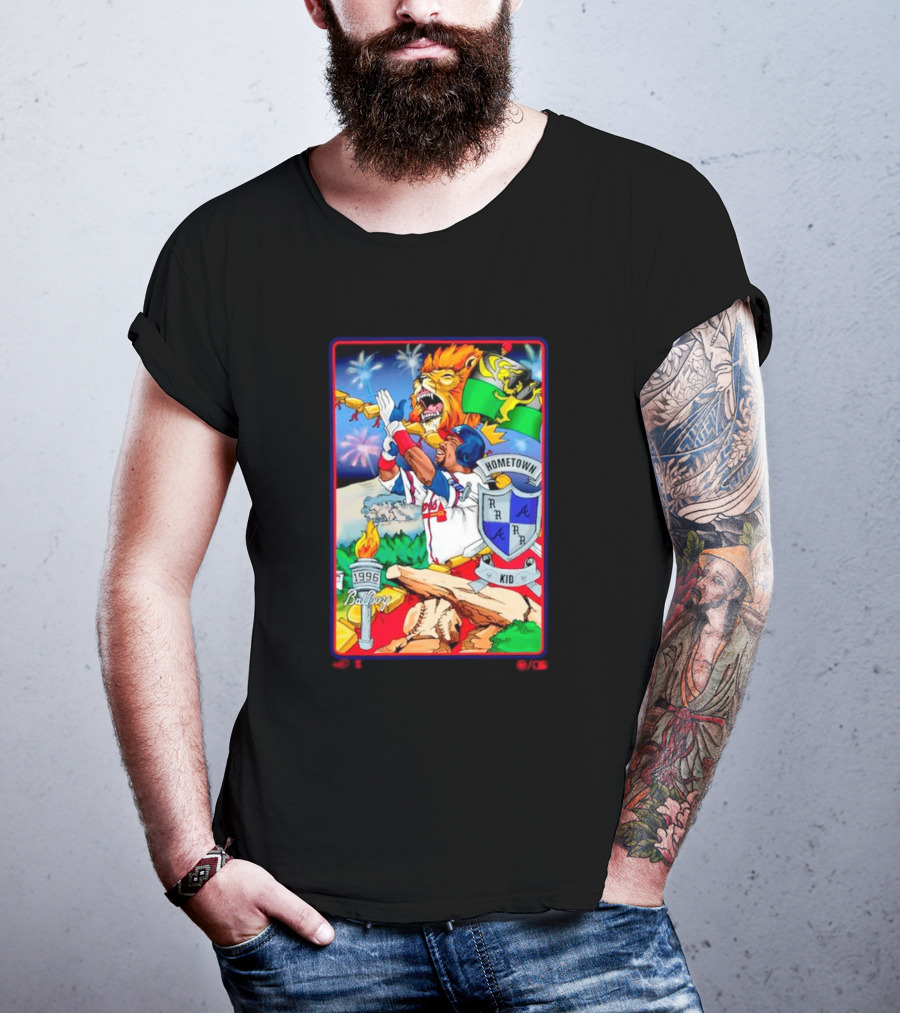 Hometown Kid Bat Boy 1996 Braves Lion Fireworks T-Shirt