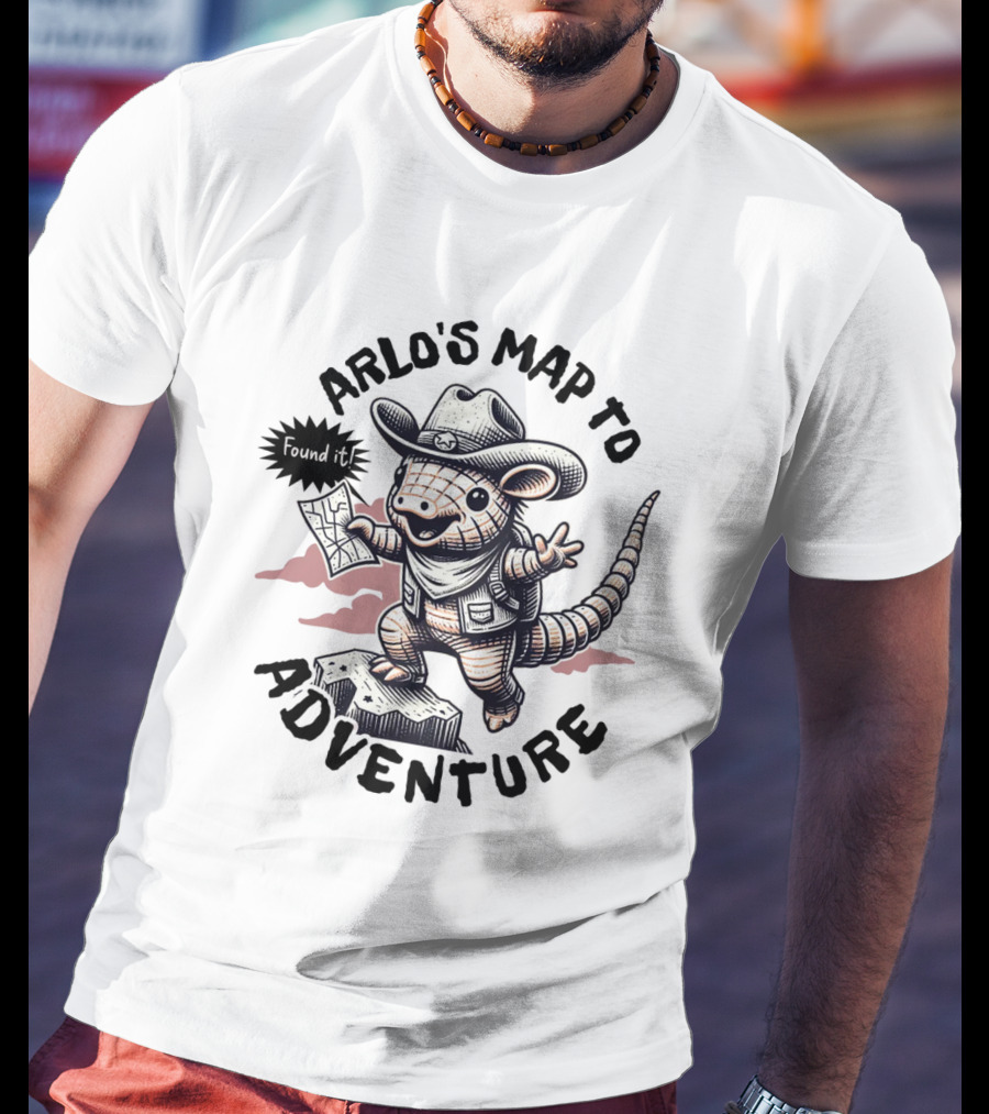 Arlo's Map To Adventure Found It Cowboy Armadillo T-Shirt