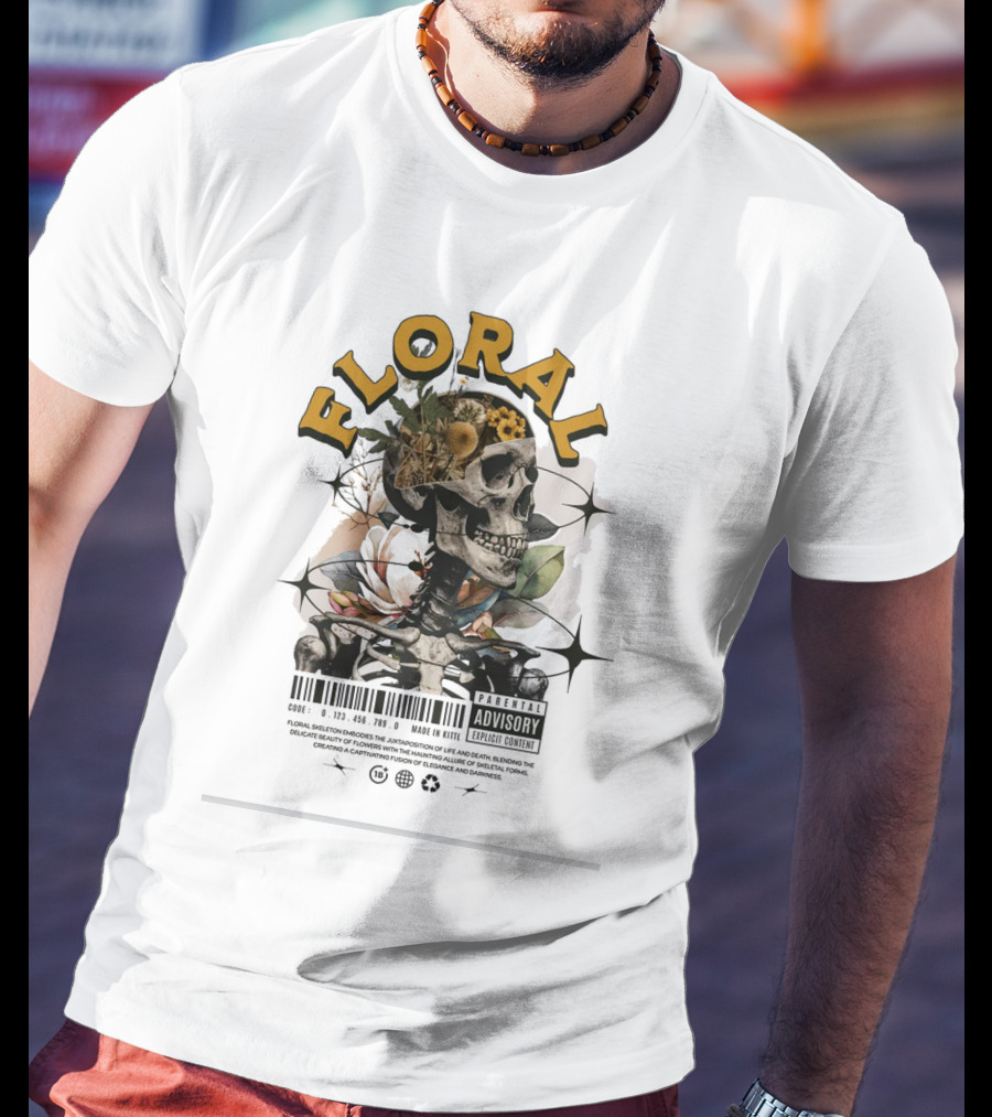 FLORAL ADVISORY SKELETON T-Shirt
