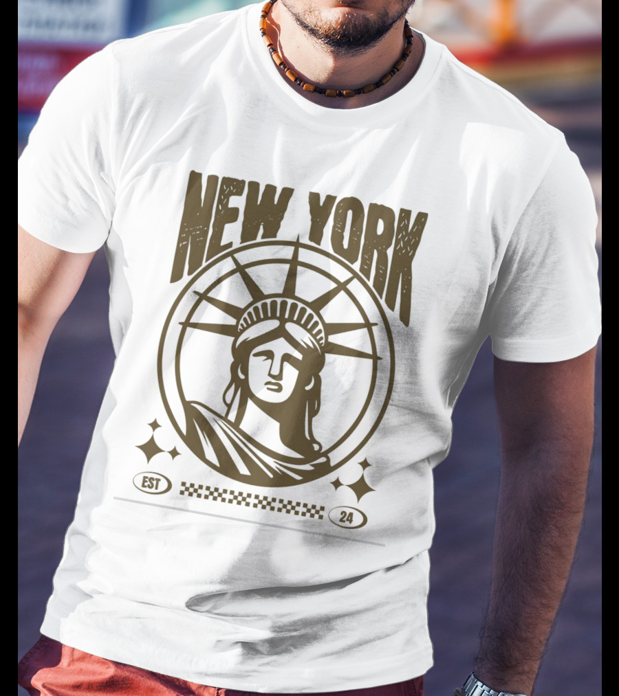 New York Statue Of Liberty EST 24 T-Shirt
