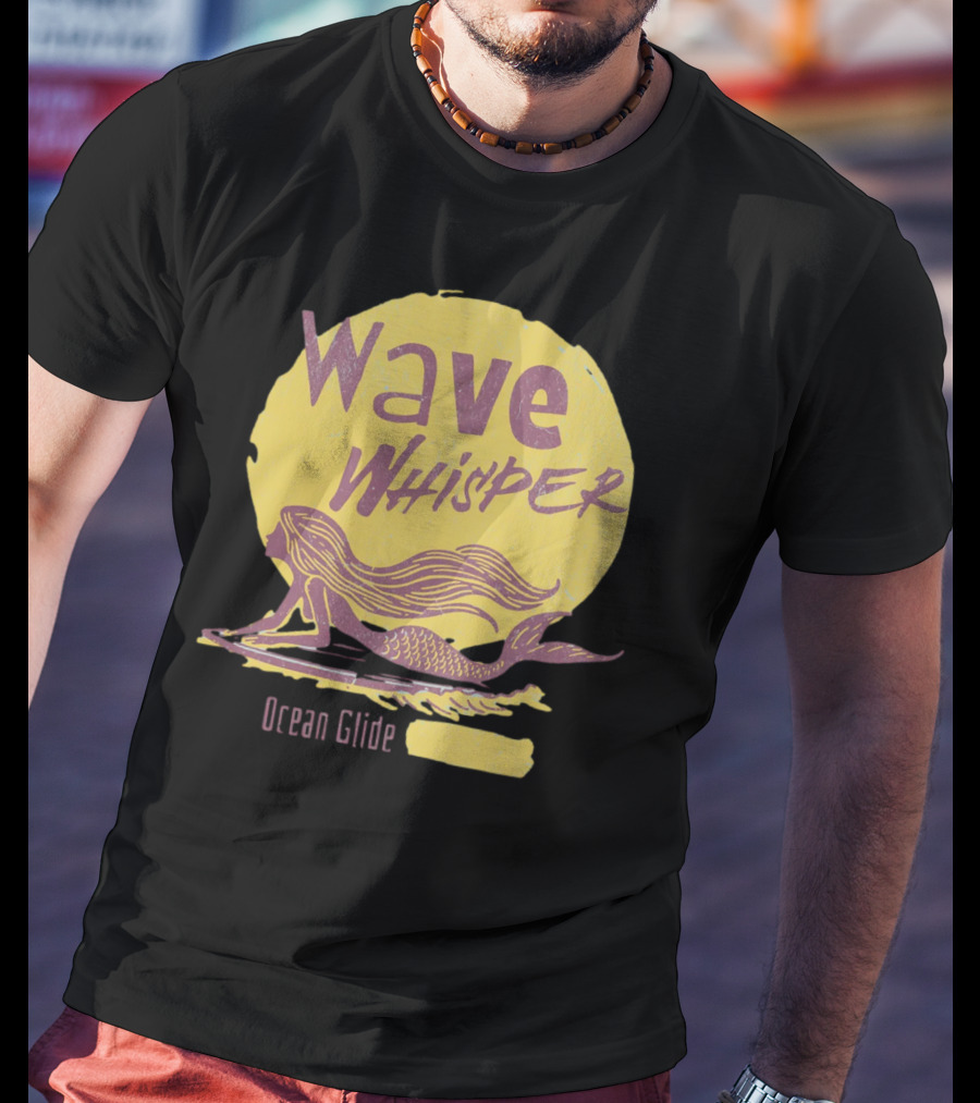 Wave Whisper Ocean Glide Mermaid In Moonlight T-Shirt