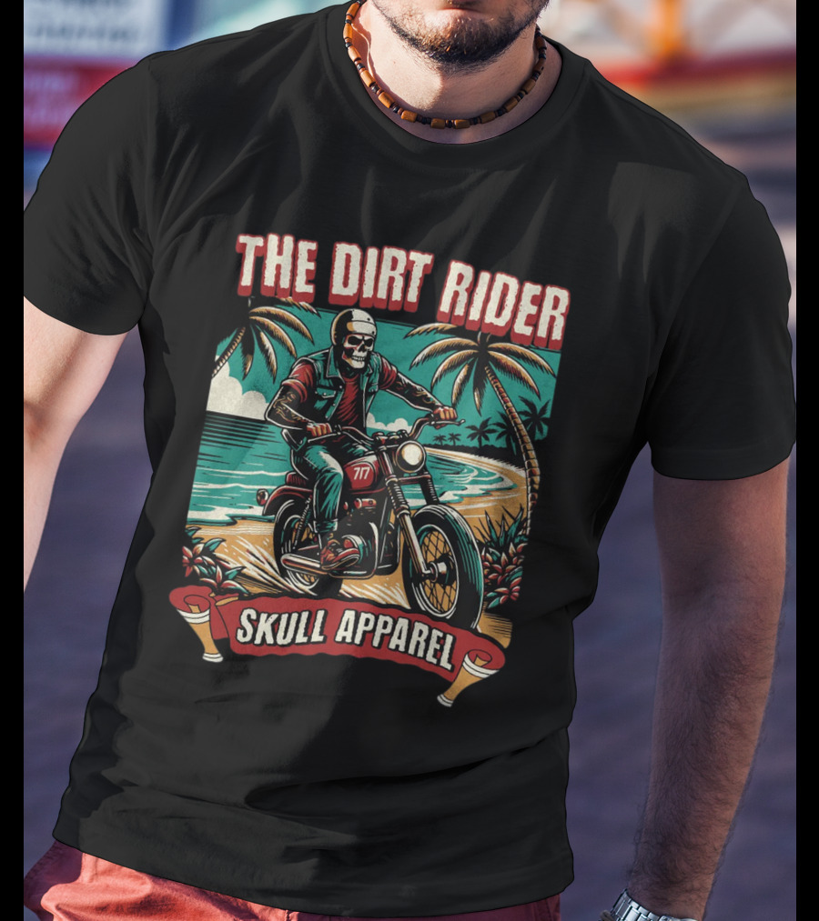 The Dirt Rider Skull Apparel 177 Beach Motorcycle Adventure T-Shirt