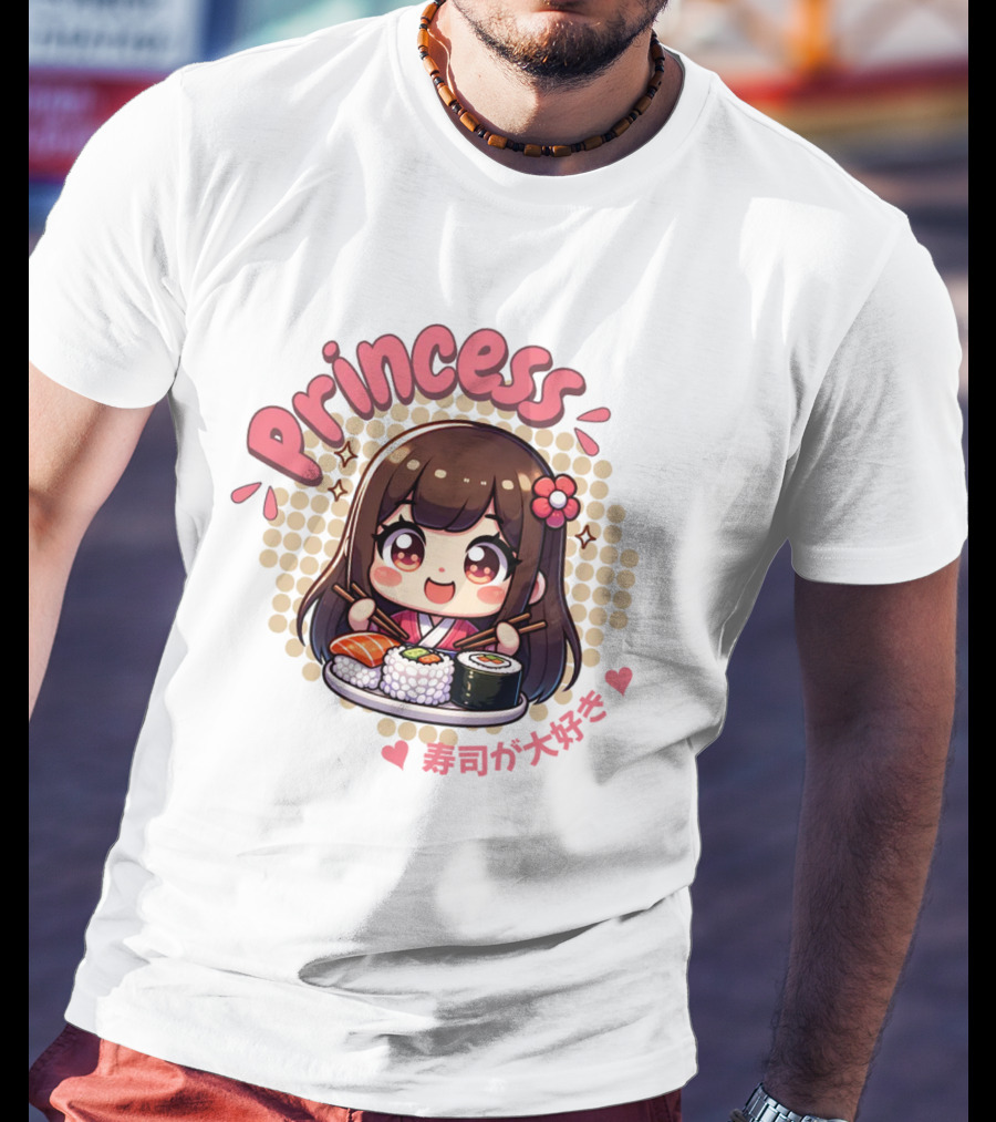 Princess Sushi Japanese Girl Cute T-Shirt