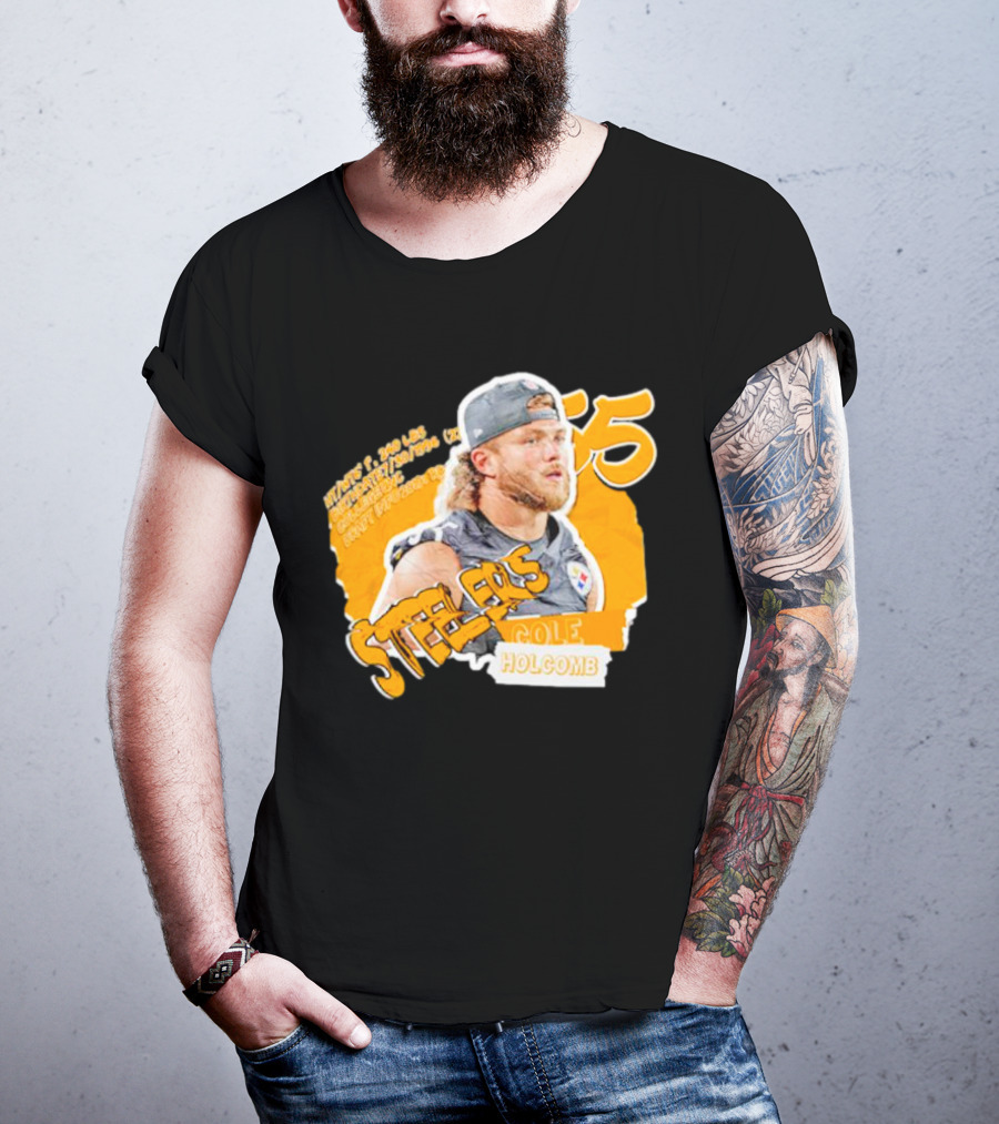 Steelers Football Cole Holcomb 55 Weight 240 Lbs Height 6'1 T-Shirt