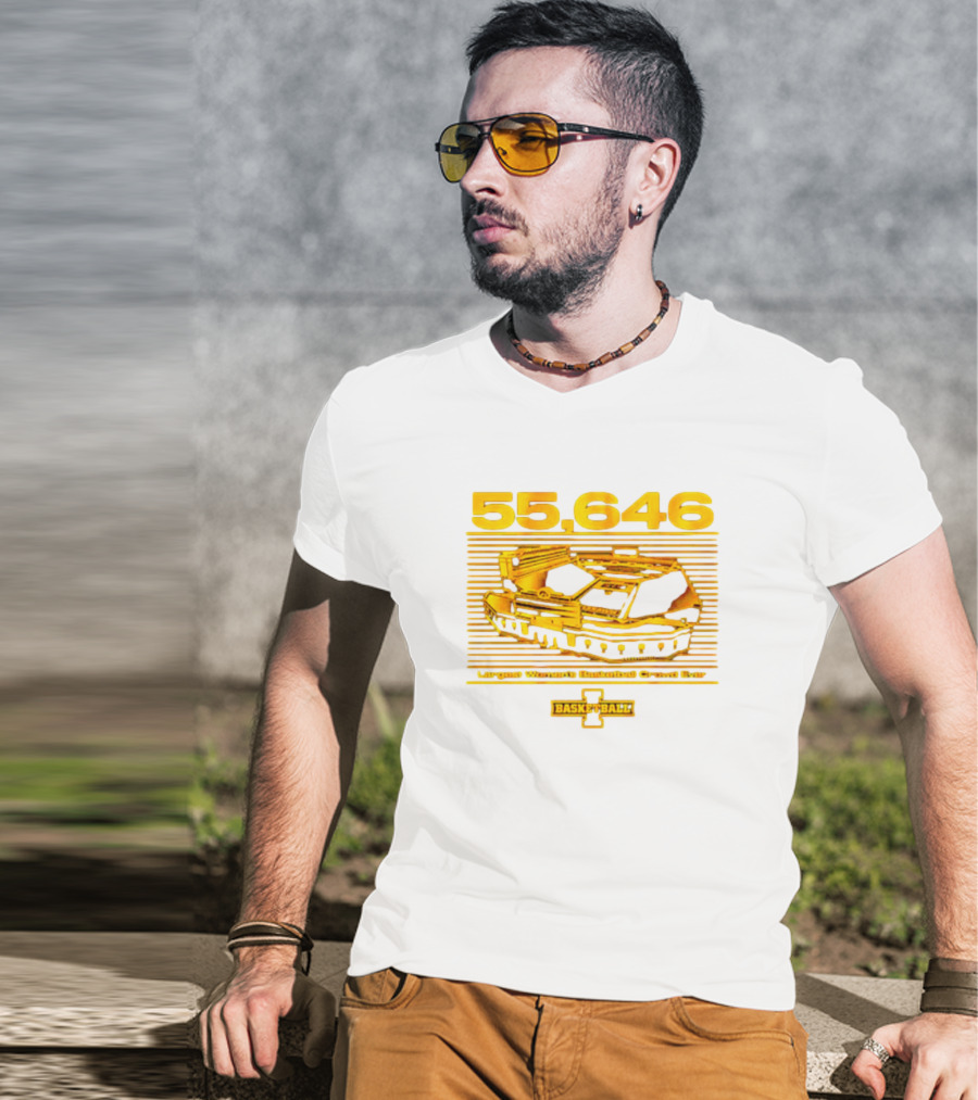55,646 Largest Women's Basketball Crowd Ever Iowa Basketball Kinnick T-Shirt