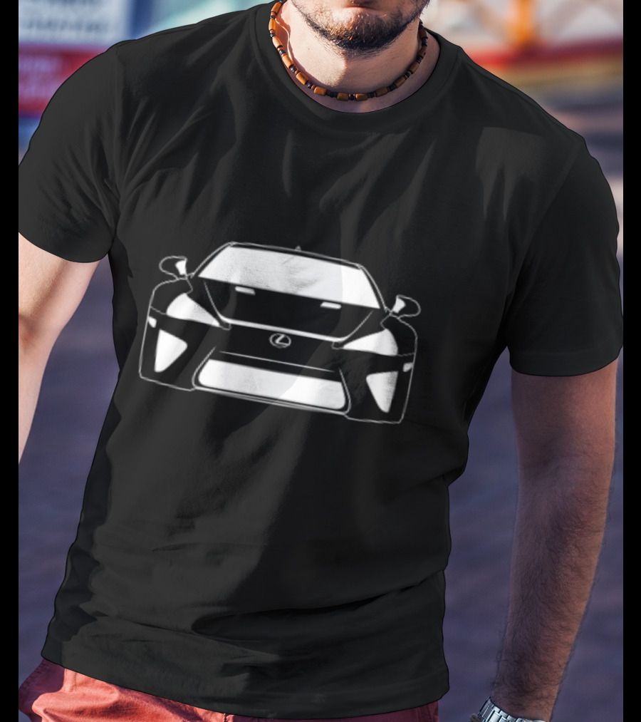 Lexus LFA Monterey White Silhouette Front View T-Shirt