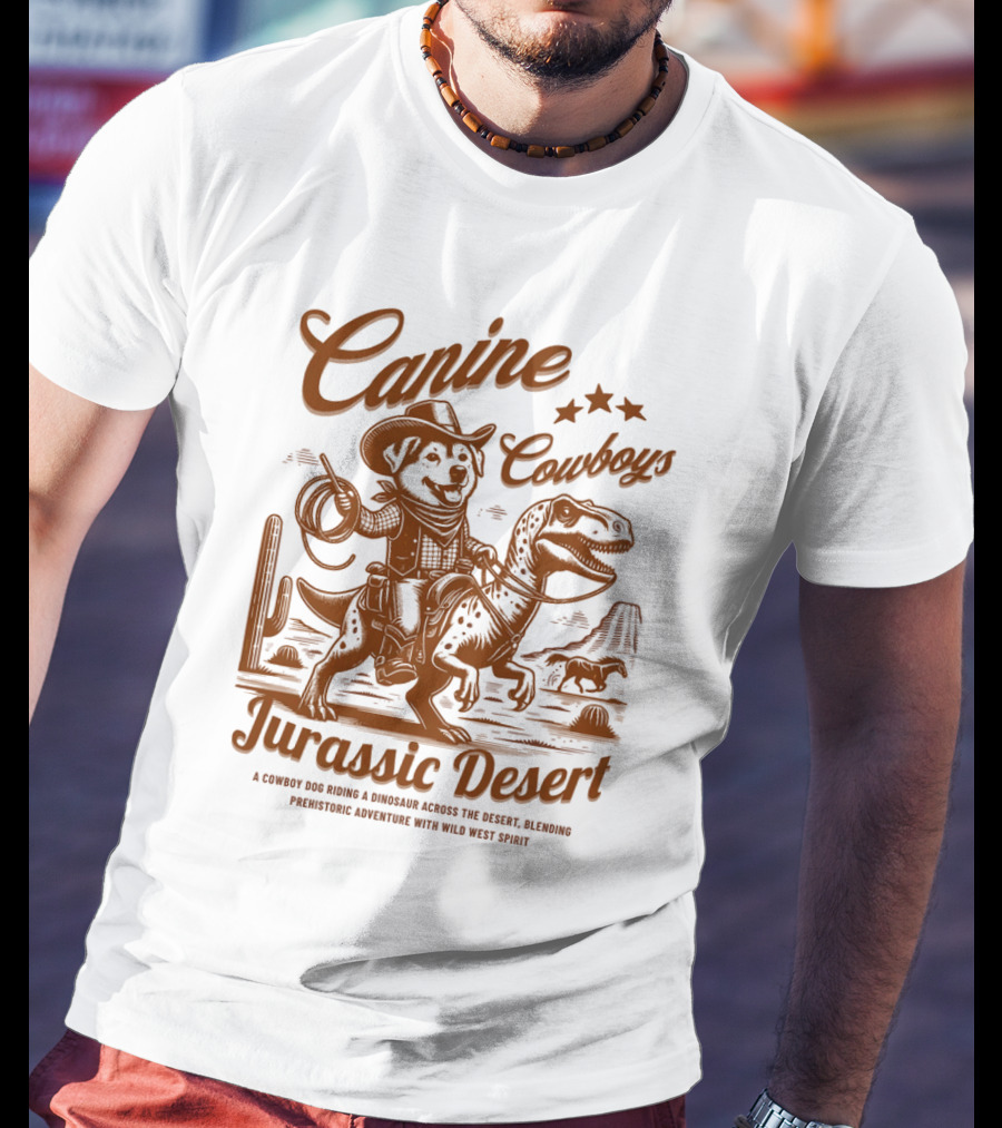 Canine Cowboys Jurassic Desert Adventure With Wild West Spirit T-Shirt