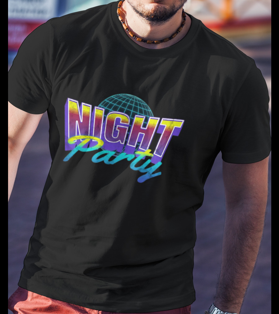 NIGHT Party Disco Ball Retro T-Shirt