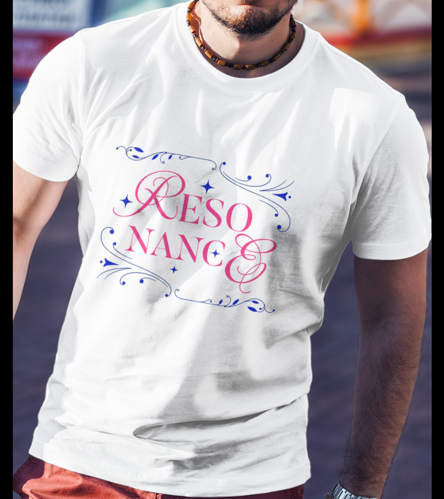 Resonance Vintage Flourish Swirl Typography T-Shirt