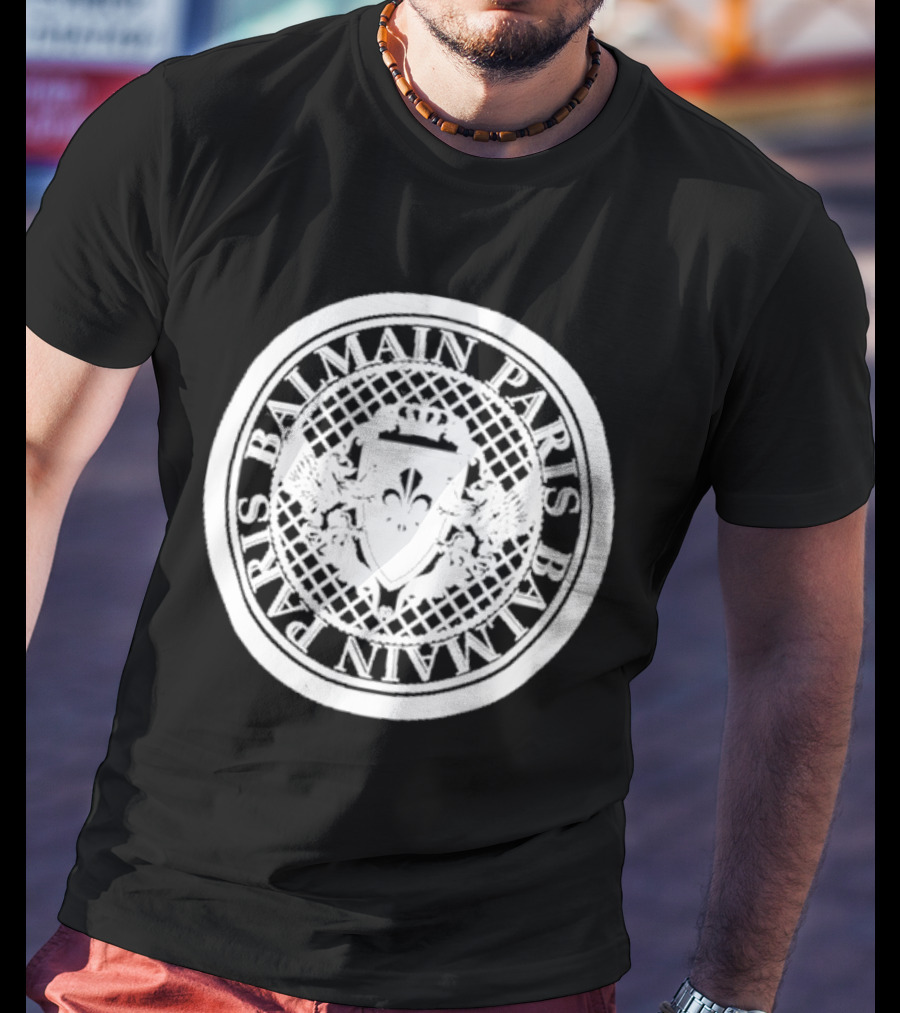 Balmain Paris Crest Emblem Coin T-Shirt