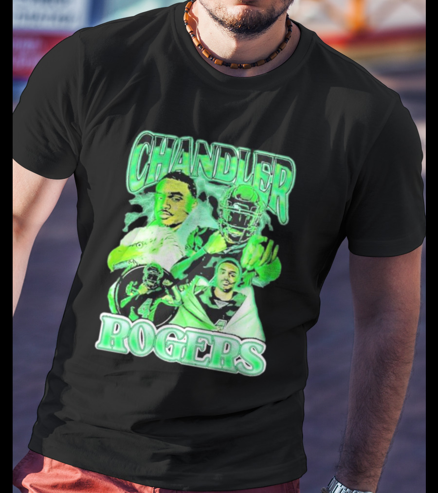 Chandler Rogers Vintage Lightweight Football Eagle Green T-Shirt