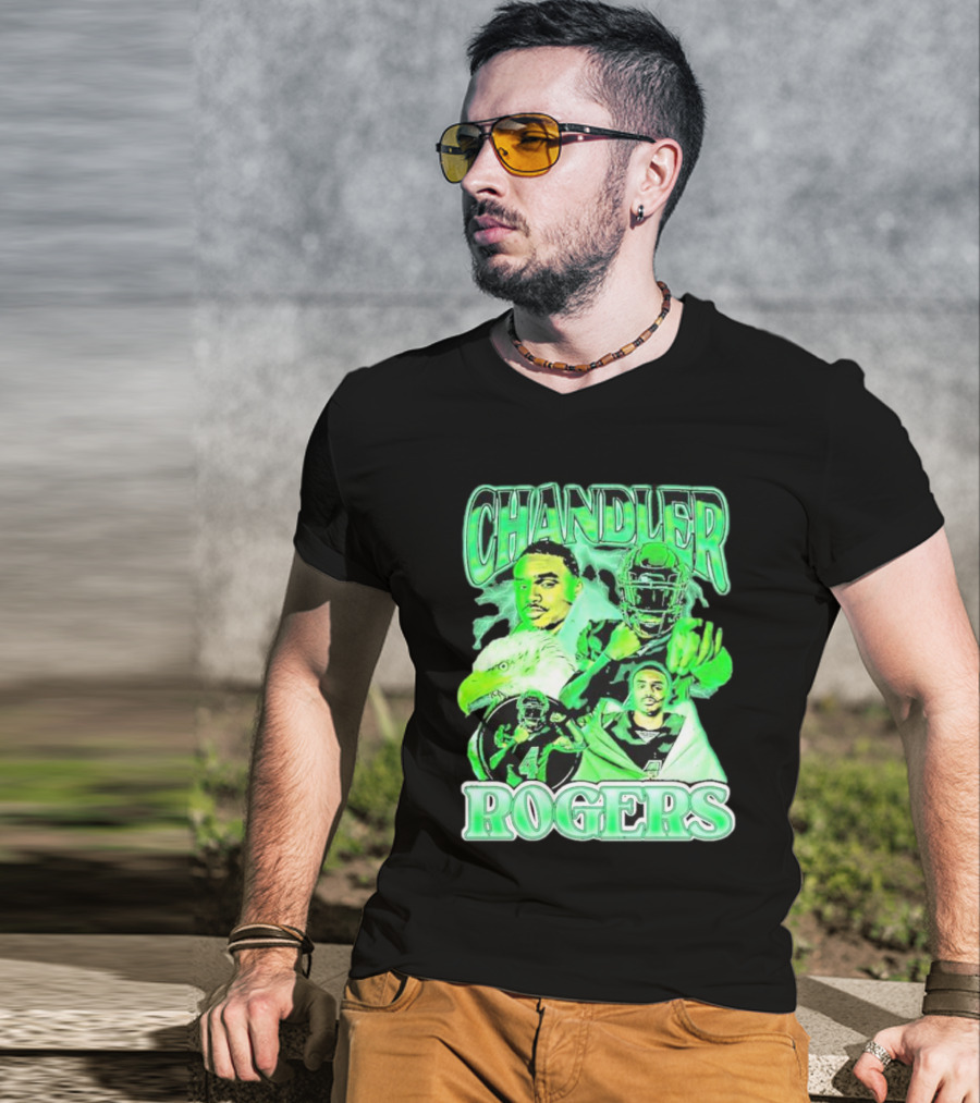 Chandler Rogers Vintage Lightweight Football Eagle Green T-Shirt