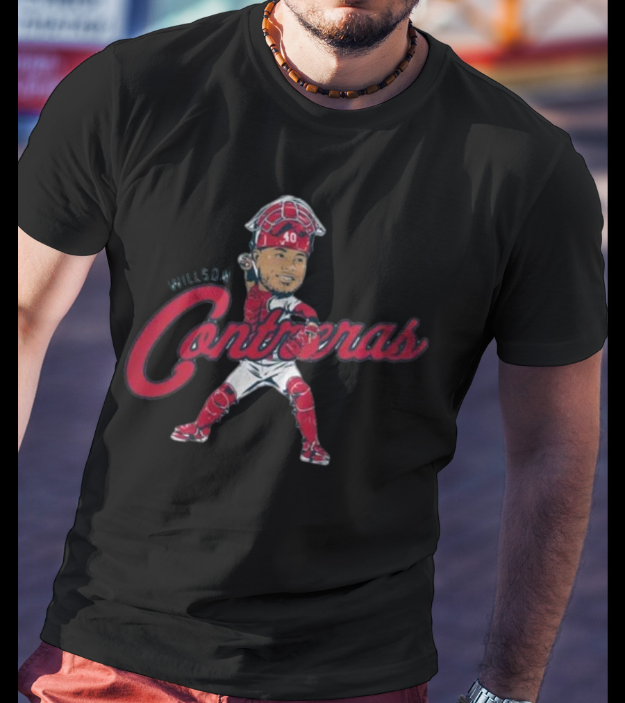 Willson Contreras Catcher Caricature 40 T-Shirt