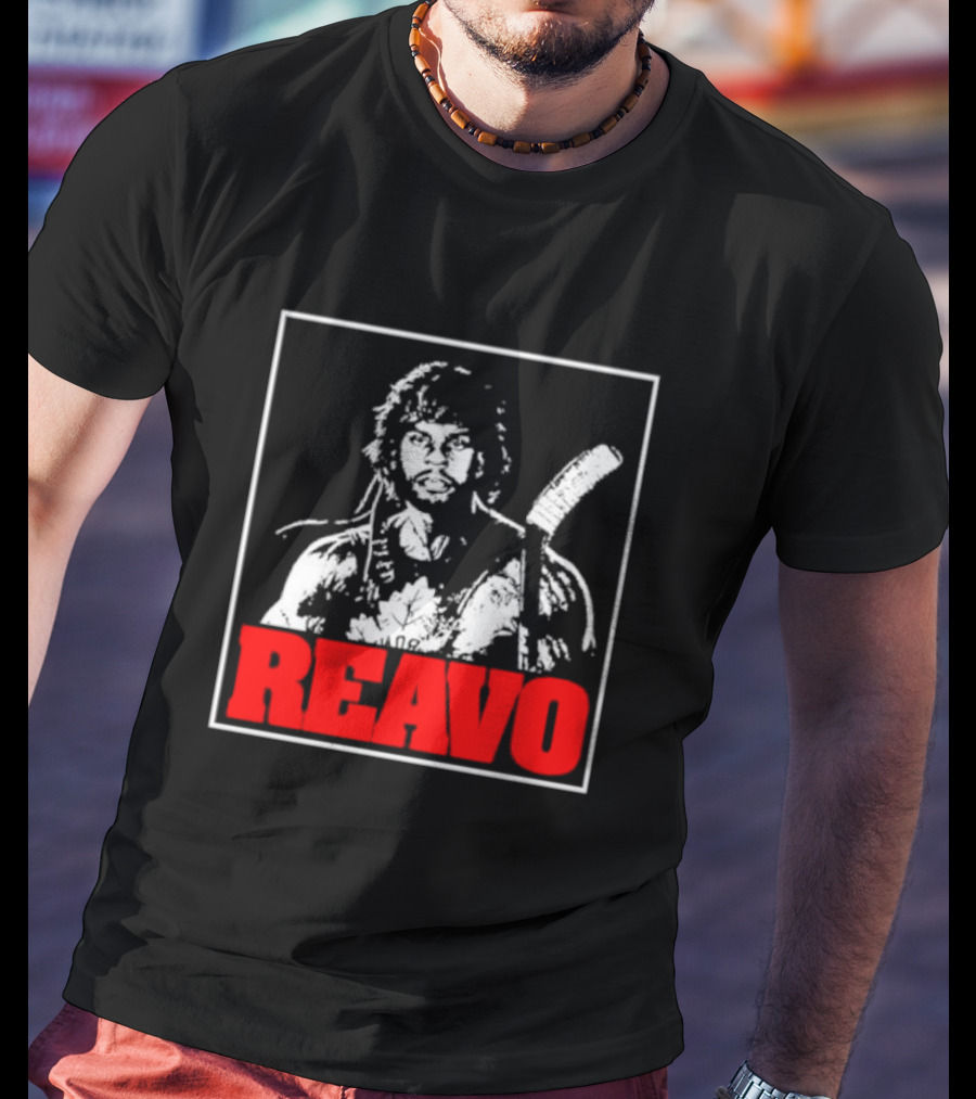 REAVO Hockey Warrior Illustration With Flow Jerguson Reavo T-Shirt