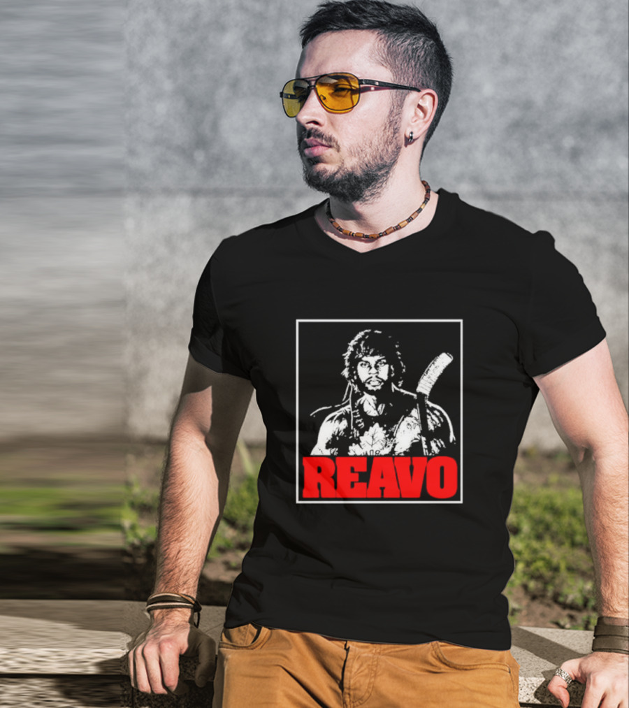 REAVO Hockey Warrior Illustration With Flow Jerguson Reavo T-Shirt