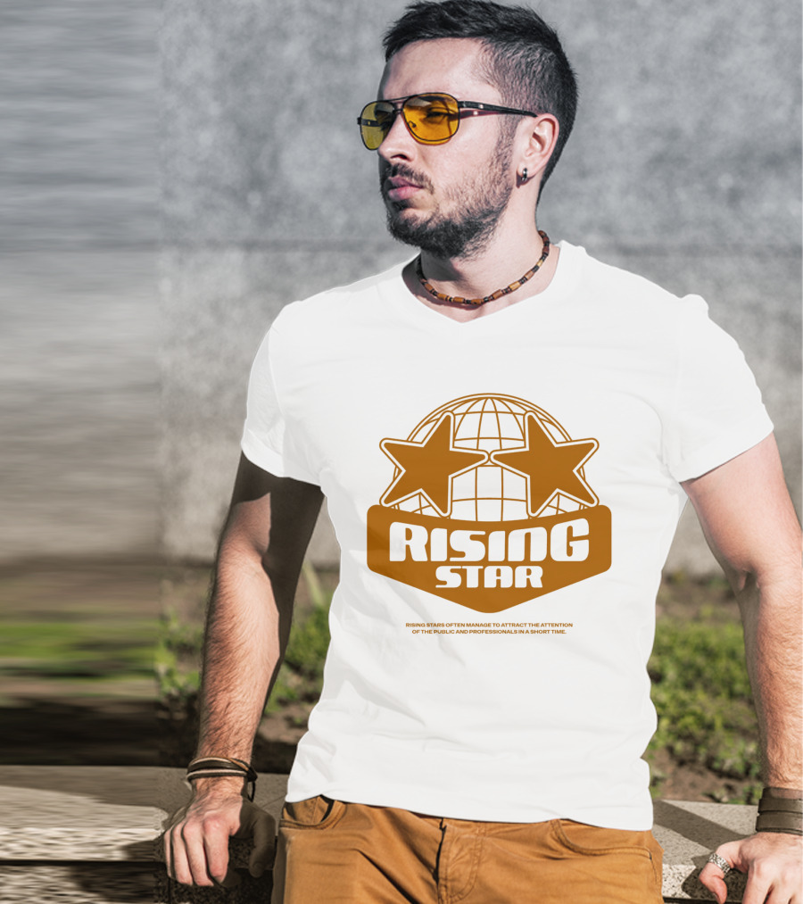 Supalonely Rising Star Two Stars Globe T-Shirt