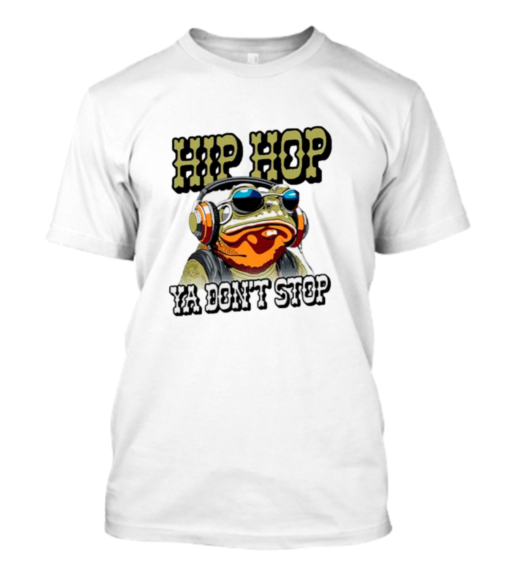 Hip Hop Frog Ya Don't Stop With Headphones T-Shirt