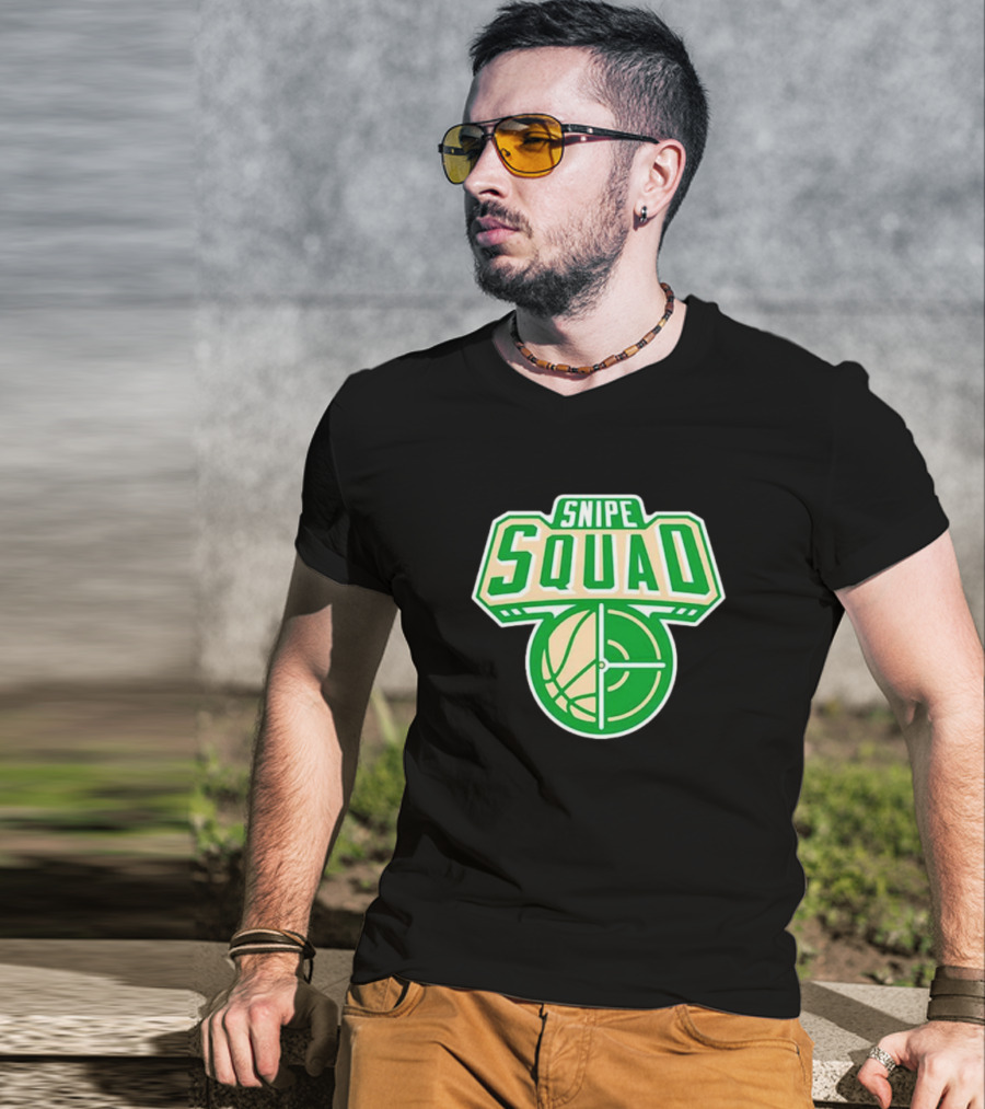 Milwaukee Bucks Snipe Squad Basketball Target Green T-Shirt