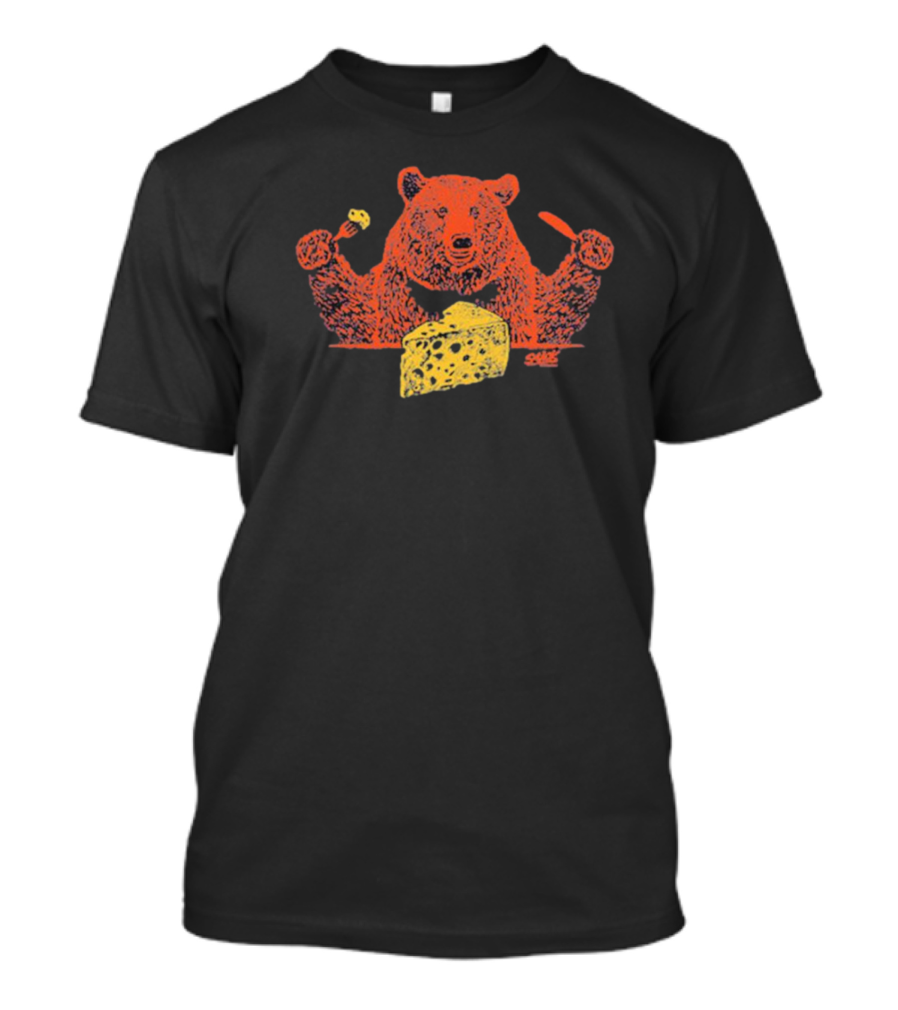 Chicago Bears Let's Eat Cheese Bear Eating Cheese T-Shirt