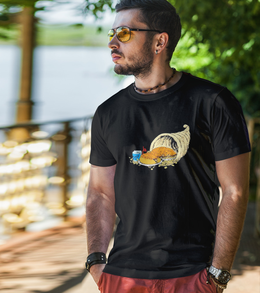 Cincy Copia Cincinnati Skyline Con Coney Cornucopia T-Shirt