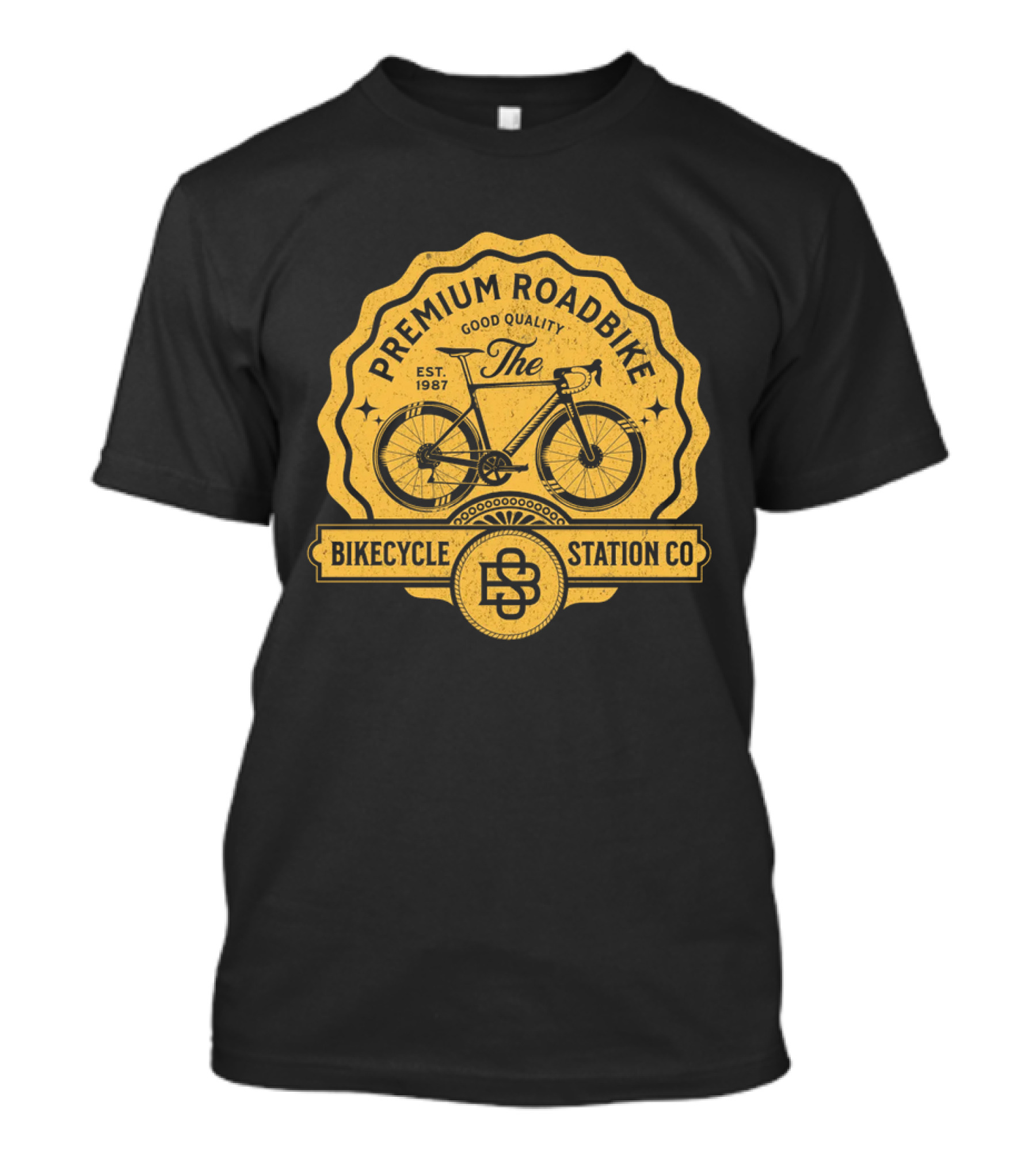 Premium Roadbike Good Quality Bikecycle Station Co. Est. 1987 T-Shirt