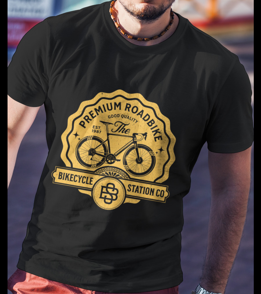 Premium Roadbike Good Quality Bikecycle Station Co. Est. 1987 T-Shirt
