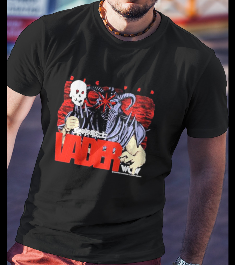 Big Van Vader WCW Skull Mask Japanese Text T-Shirt