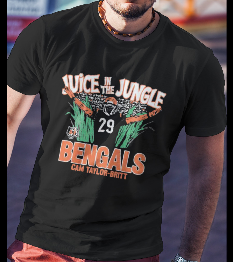 Juice In The Jungle Bengals Cam Taylor-Britt 29 T-Shirt