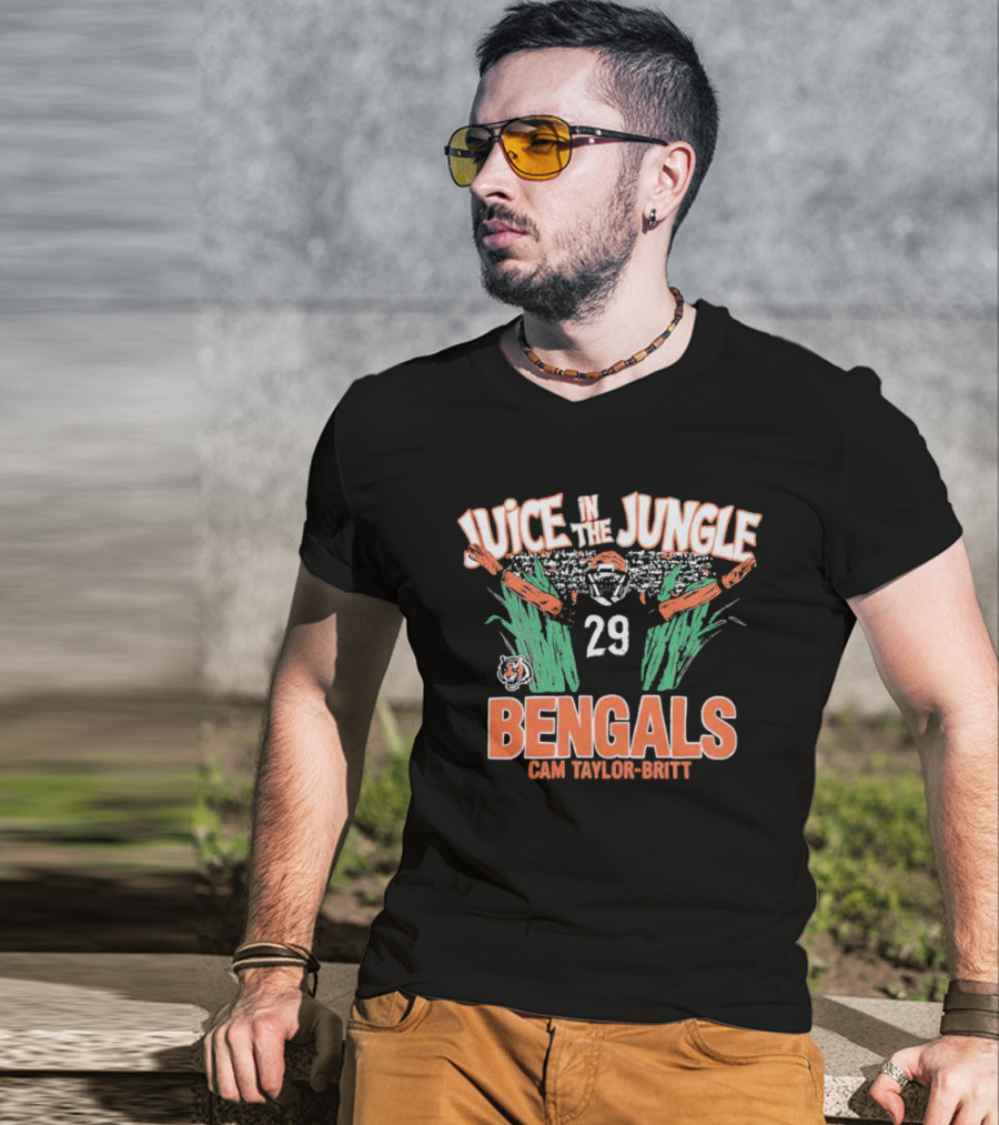 Juice In The Jungle Bengals Cam Taylor-Britt 29 T-Shirt