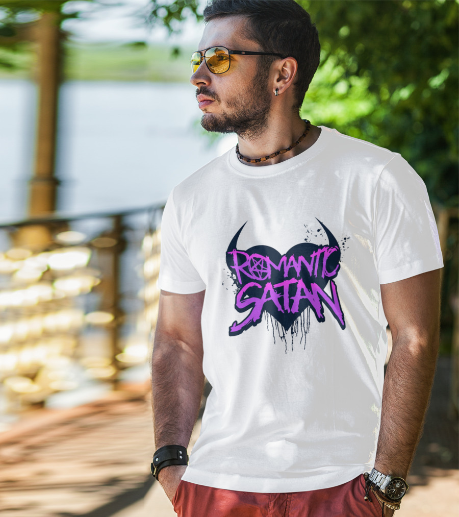 Romantic Satan Heart And Pentagram T-Shirt
