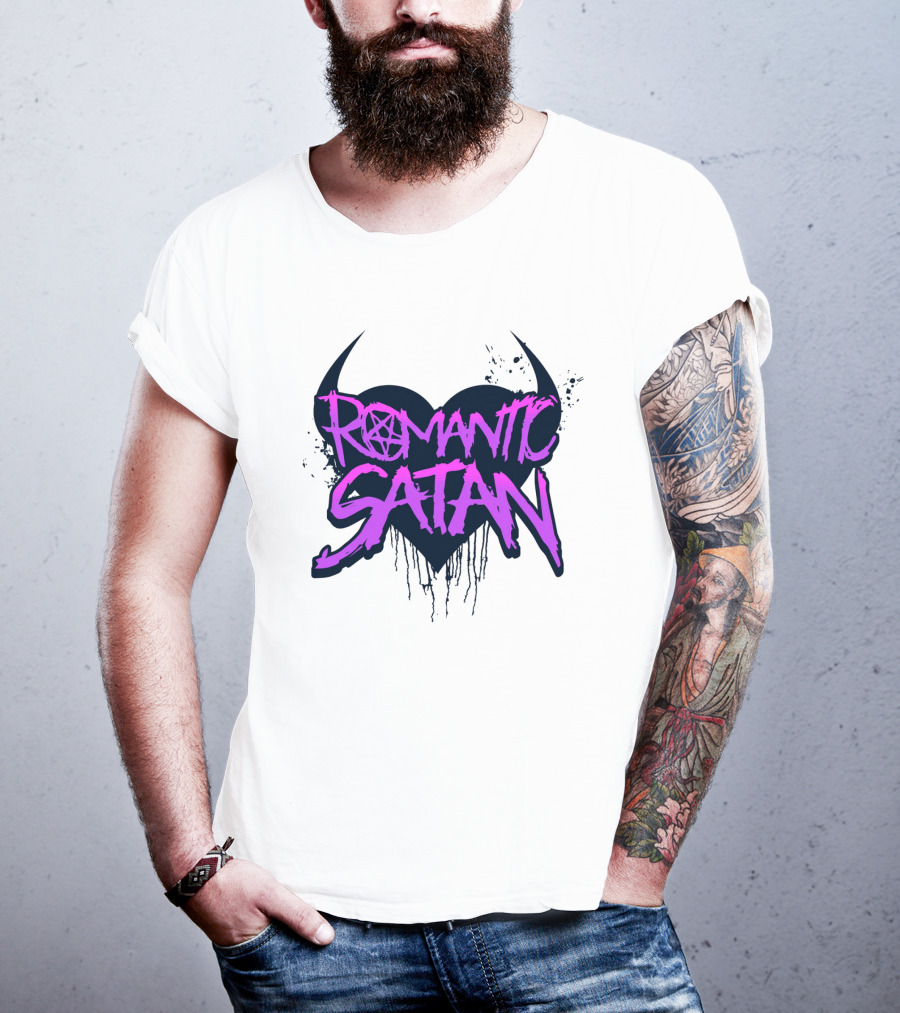 Romantic Satan Heart And Pentagram T-Shirt