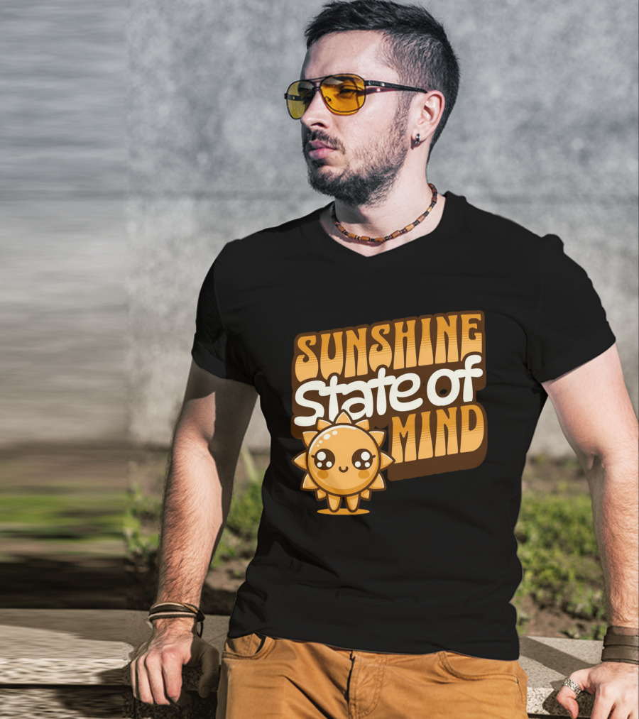 Sunshine State Of Mind Cute Sun Character T-Shirt