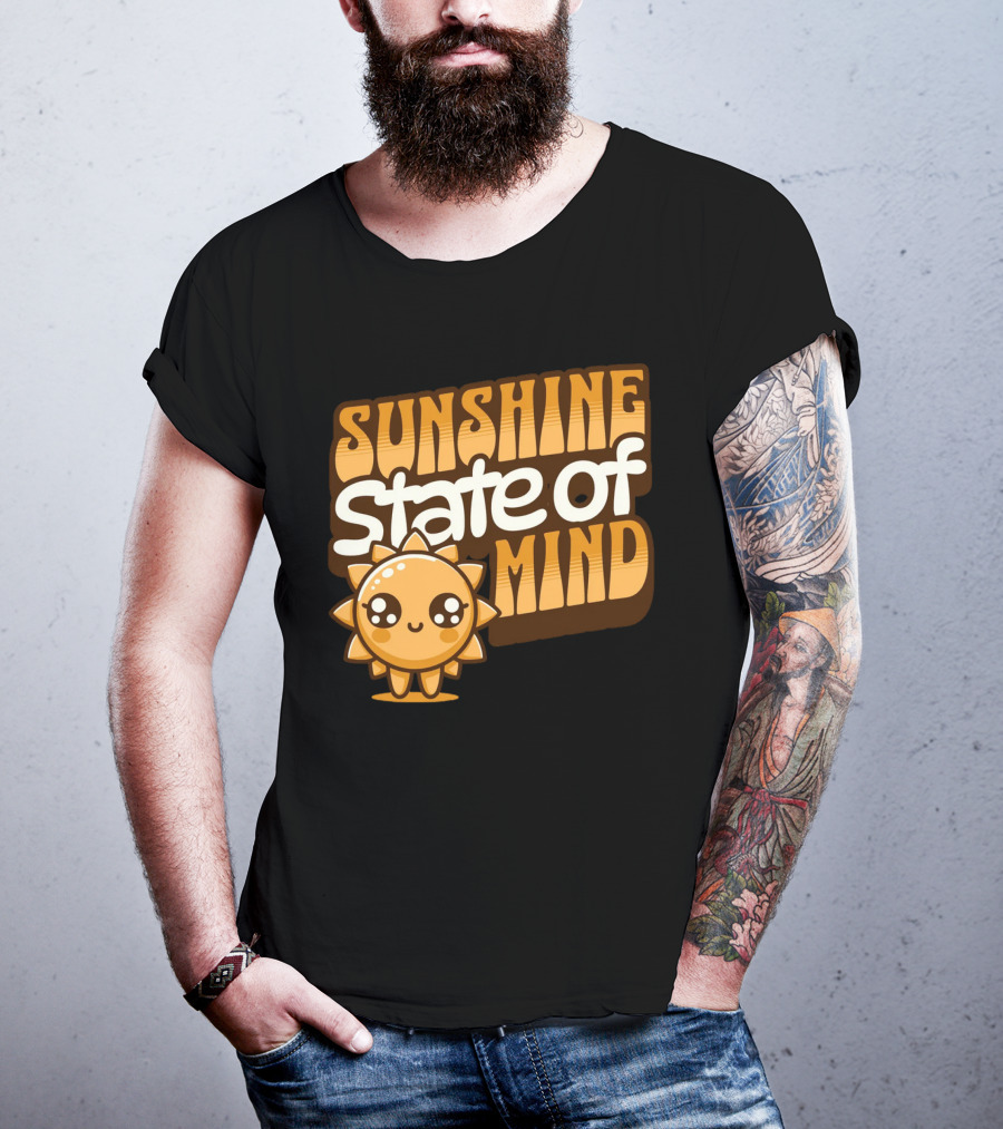 Sunshine State Of Mind Cute Sun Character T-Shirt