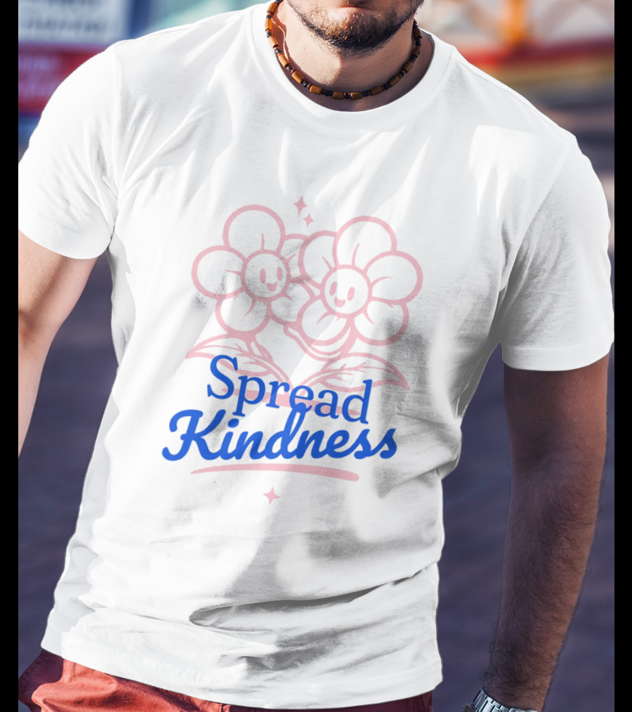 Spread Kindness Cute Smiling Flowers T-Shirt