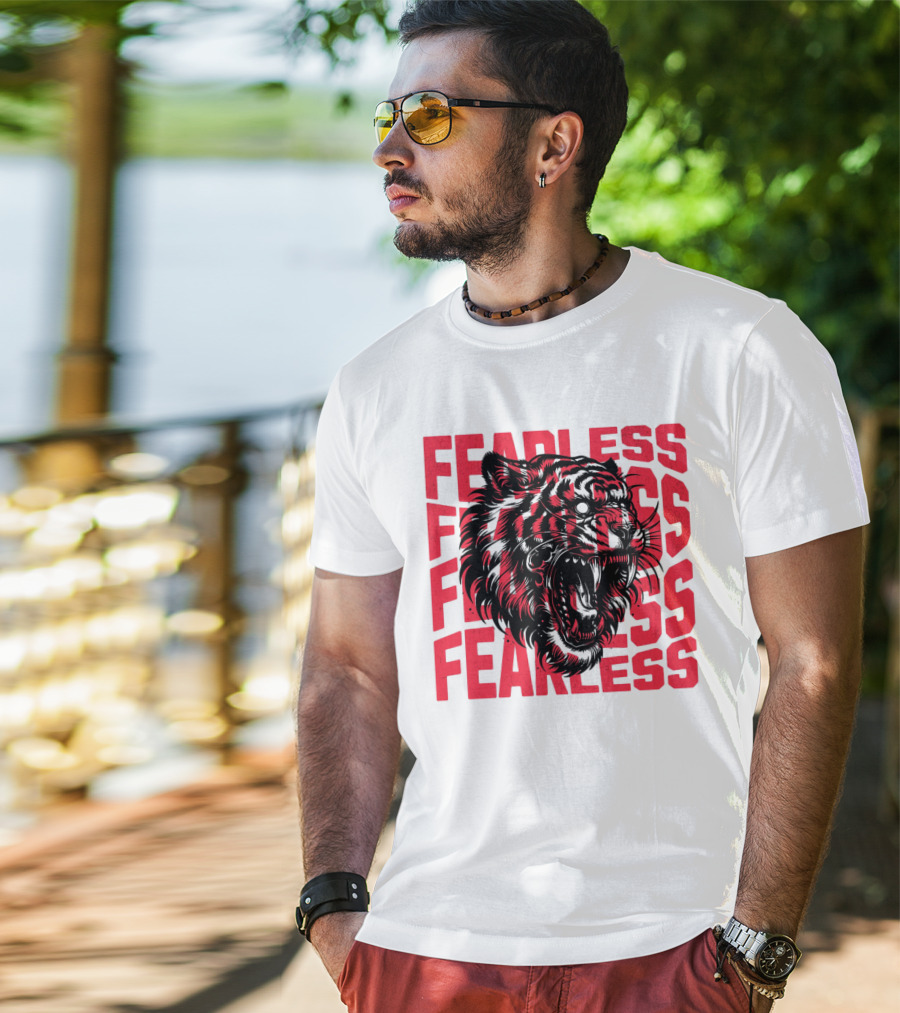 FEARLESS Fearless Tiger Roaring Face T-Shirt