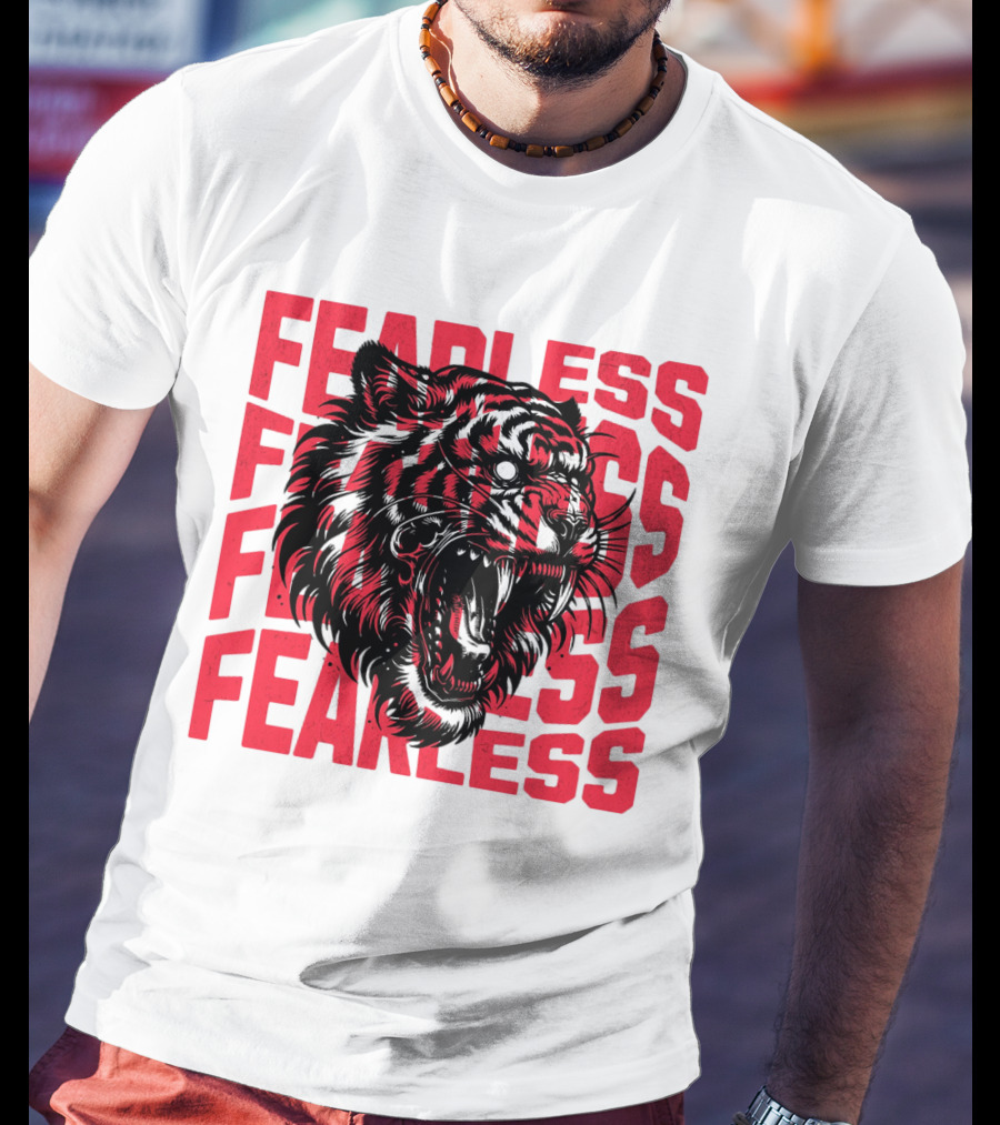 FEARLESS Fearless Tiger Roaring Face T-Shirt