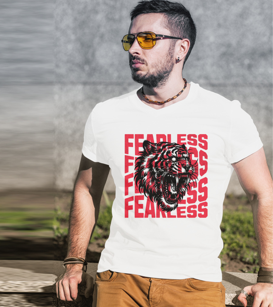 FEARLESS Fearless Tiger Roaring Face T-Shirt