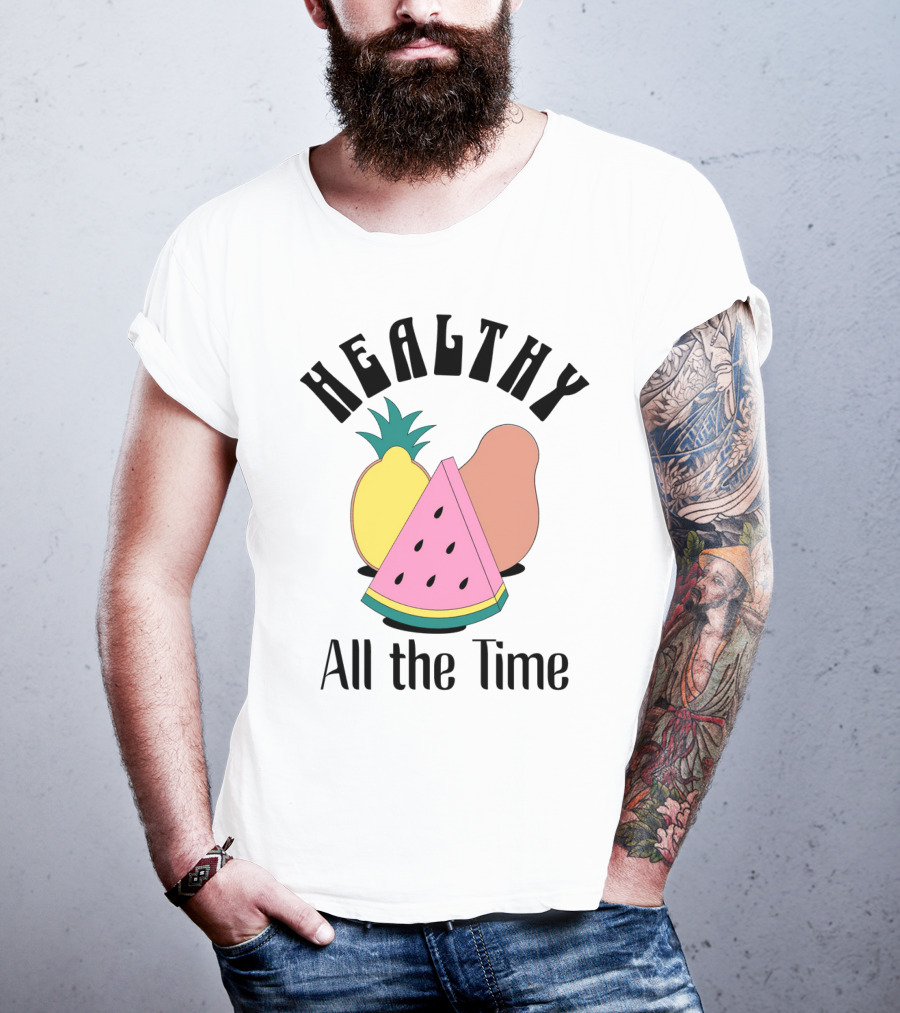 Healthy All The Time Watermelon Lemon Pear T-Shirt