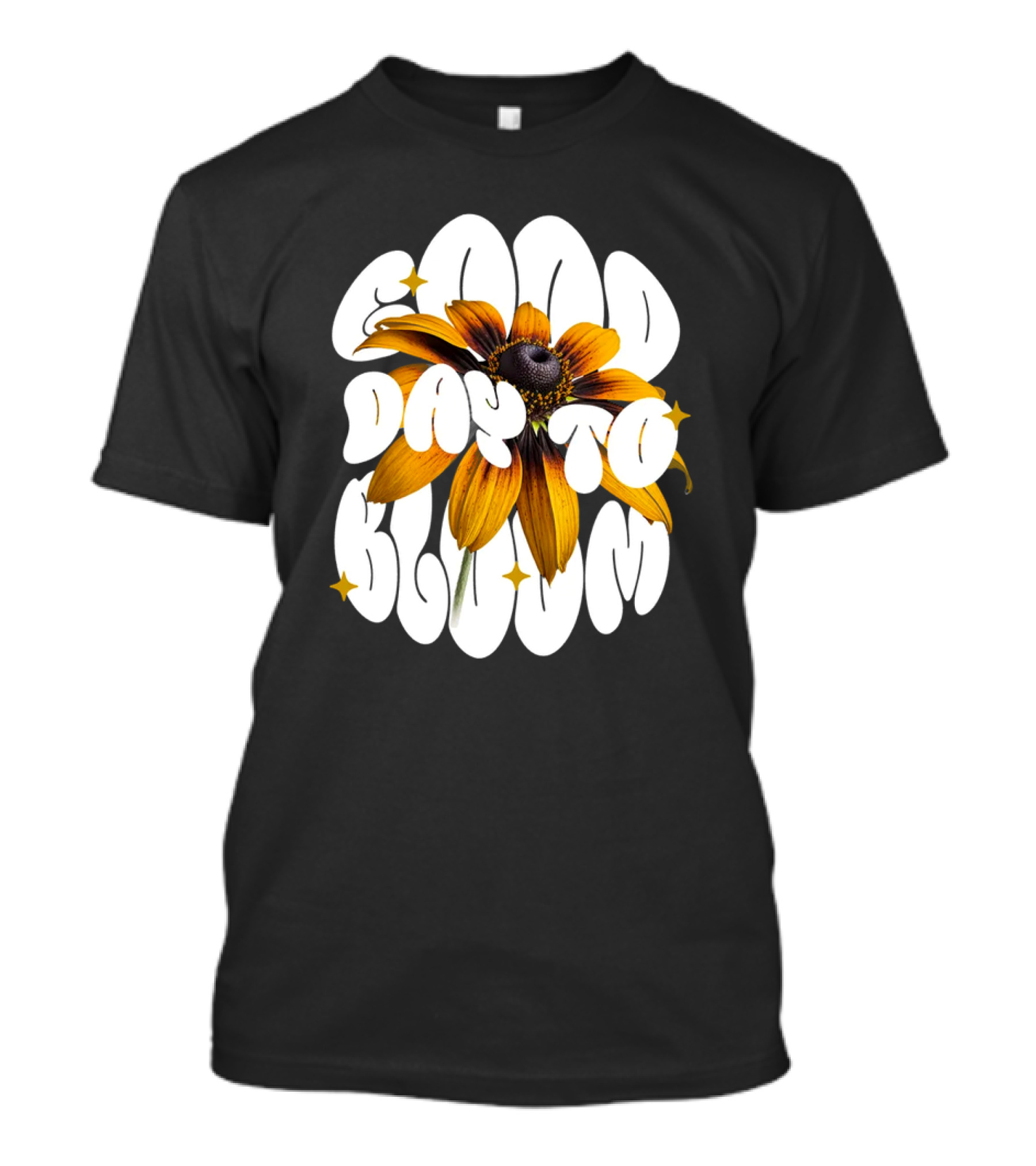 Good Day To Bloom Flower With Petals And Stars T-Shirt