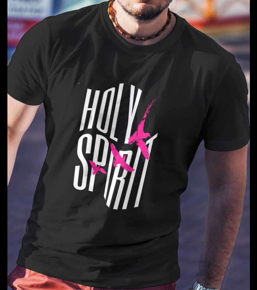 Holy Spirit Pink Birds Streetwear T-Shirt