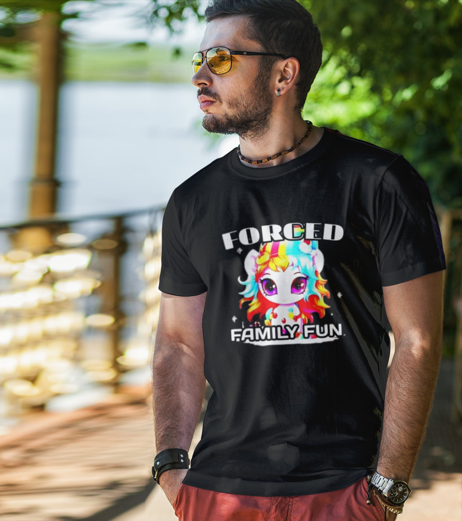 FORCED Family Fun Unicorn Christmas T-Shirt
