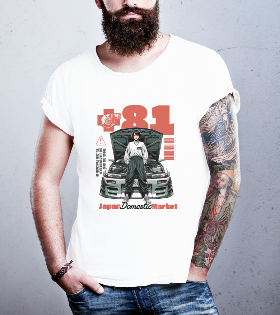 81 Japan Domestic Market Warning Import High Torque T-Shirt