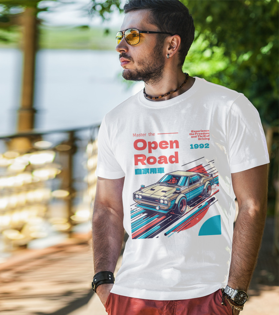Master The Open Road 1992 Experience The Freedom And Thrill Of Driving Japan Car T-Shirt