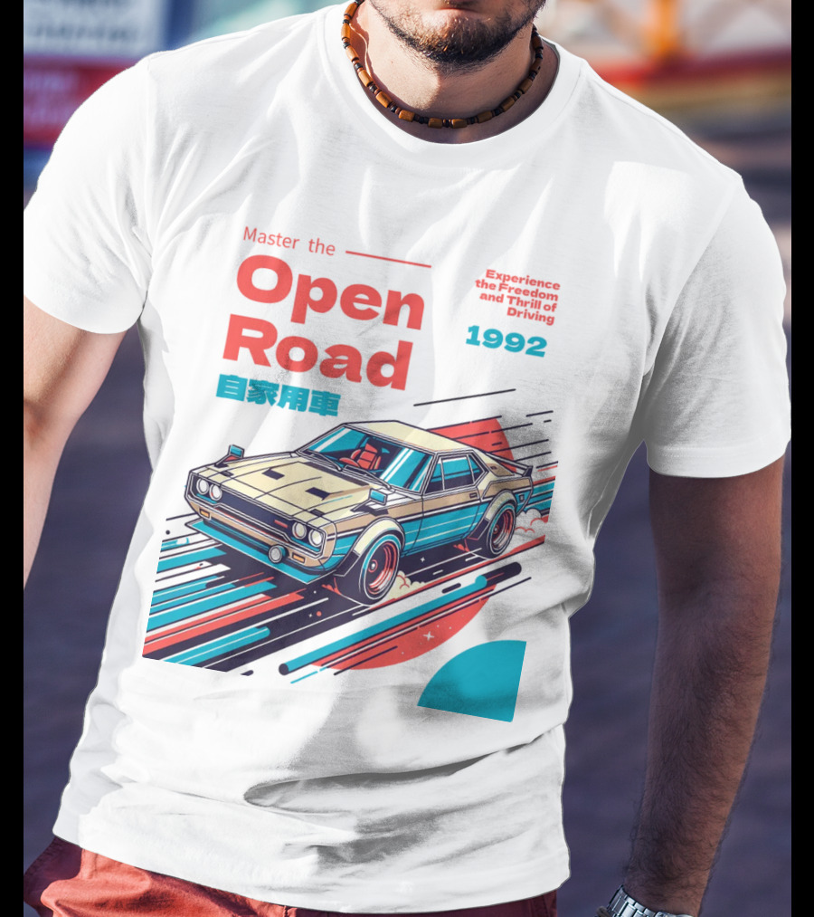 Master The Open Road 1992 Experience The Freedom And Thrill Of Driving Japan Car T-Shirt