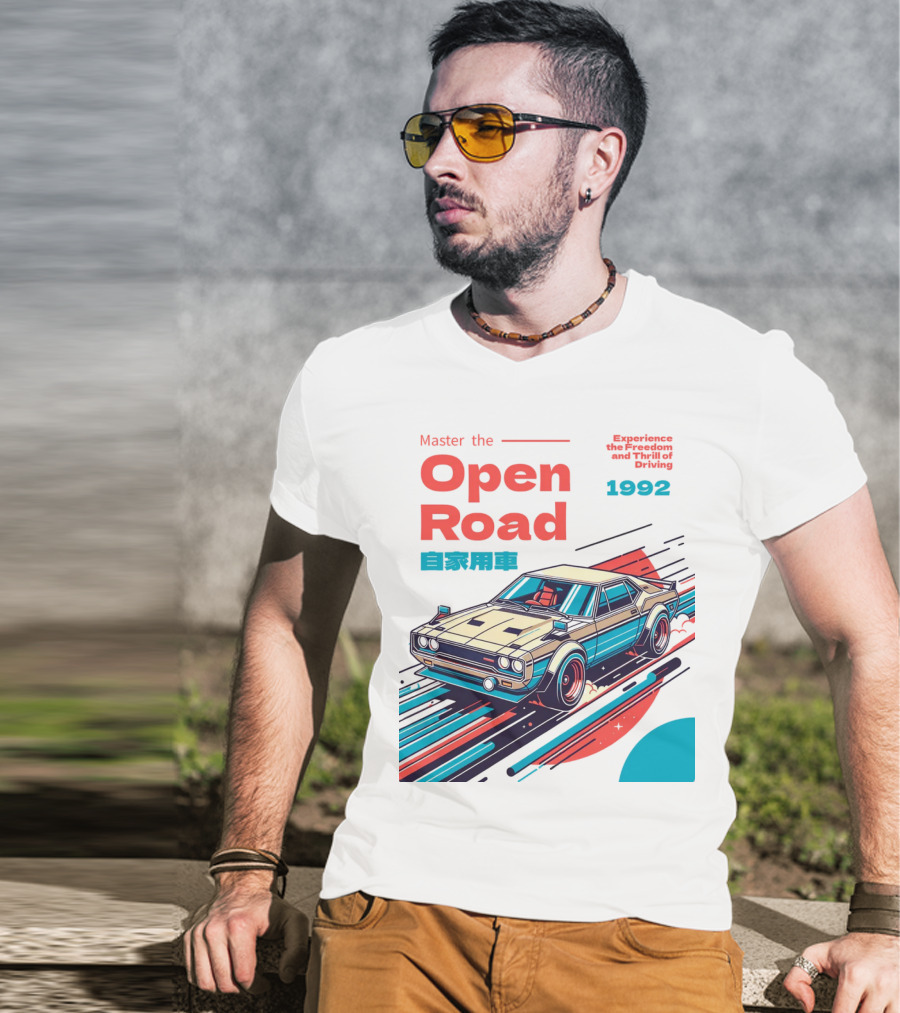 Master The Open Road 1992 Experience The Freedom And Thrill Of Driving Japan Car T-Shirt