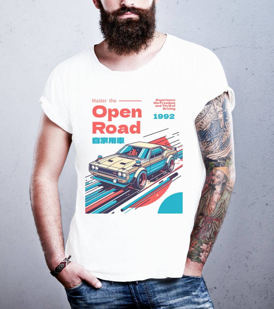 Master The Open Road 1992 Experience The Freedom And Thrill Of Driving Japan Car T-Shirt