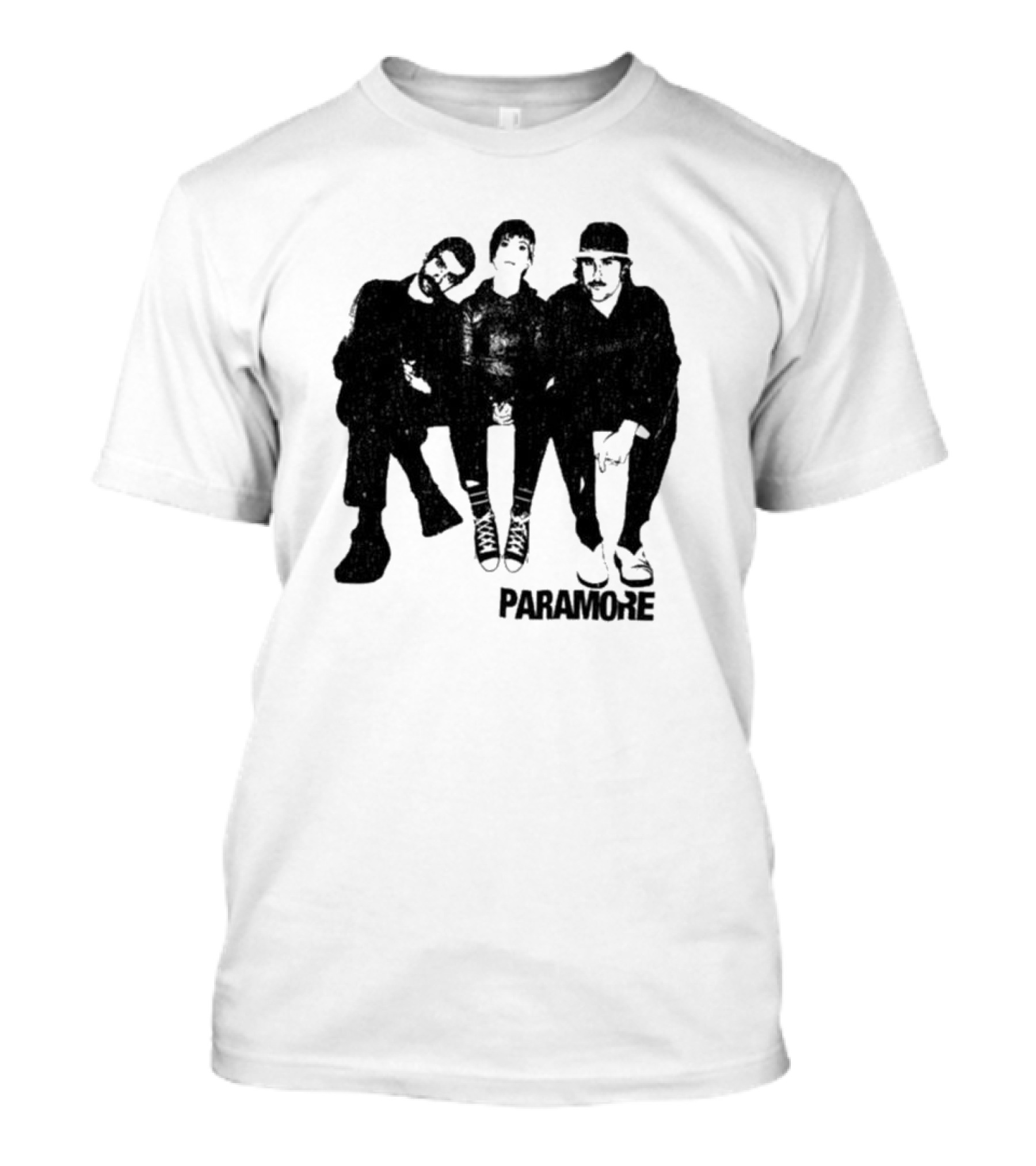 Paramore Music Group Trio Black And White Photo Boyfriend Fit Girls T-Shirt