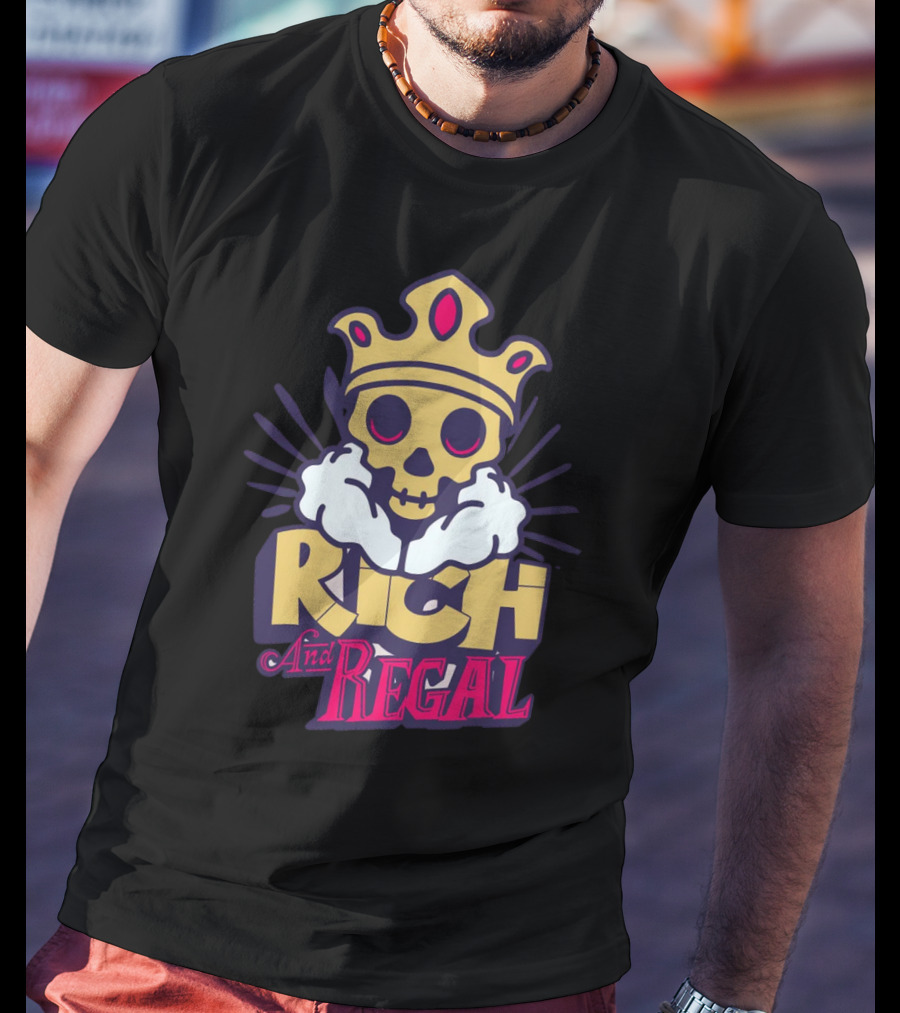 Rich And Regal Skull With Crown Icon T-Shirt