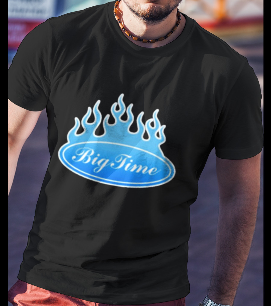 Big Time Blue Flame Oval Emblem T-Shirt